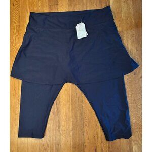 NWT Modli Womens Size 1X Skirted Swim Capris Blue